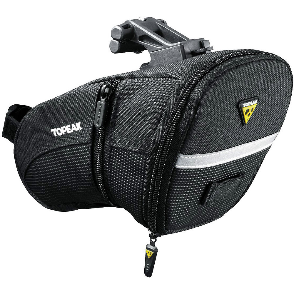 Image of Topeak Aero Wedge QuickClip Bike Saddle Bag - Black - L}, Black