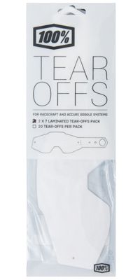 Tear Offs 100% laminés - Clair - 2 x 7 Pack, Clair
