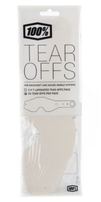 100% Standard Tear Offs - Clear - 50 Pack}, Clear