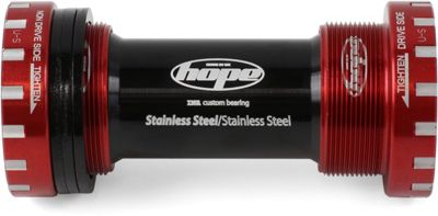 Hope MTB Stainless Steel 24mm Bottom Bracket - Red - 68/73mm - English Thread}, Red