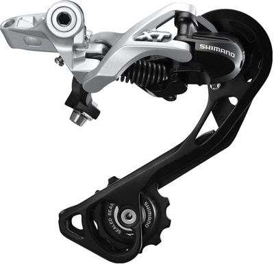 Shimano XT M781 10 Speed MTB Rear Derailleur - Silver - Long Cage, Silver