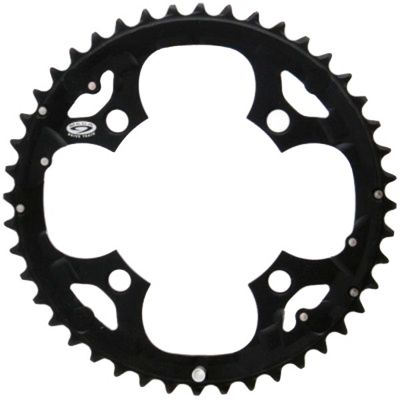 Shimano Deore FCM590 9 Speed Triple Chainrings - Black - 4-Bolt, Black