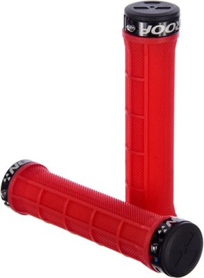 Nukeproof Neutron Half Waffle Lock On Grips - Red - 142mm}, Red