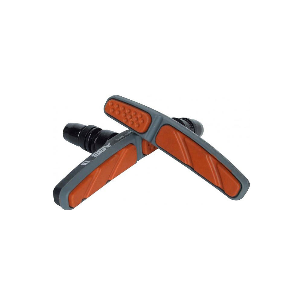 Clarks 72mm Anti-Lock Anodised V Brake Pads - Black - Orange - Pair}, Black - Orange