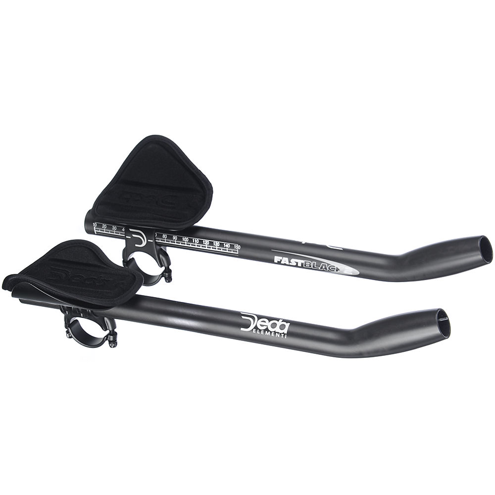 Cintre Aero Deda Elementi FastBlack2 Carbone Clip-On - Noir - Blanc - 31.7mm, Noir - Blanc