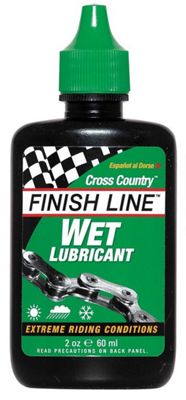 Finish Line Cross Country Wet Bike Chain Lube (60ml) - 60ml}