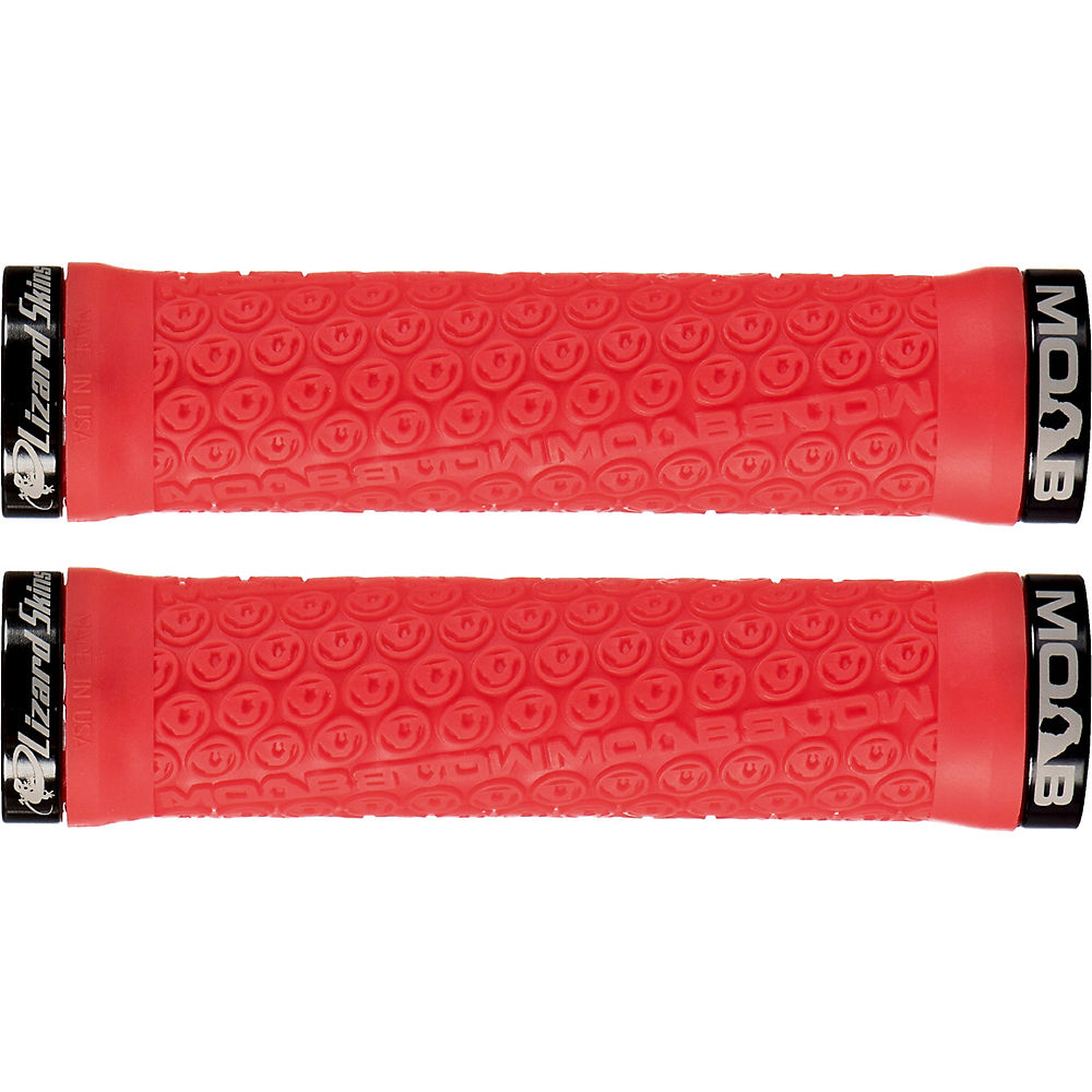 Poignées VTT Lizard Skins Moab Lock-On Bonus Pack - Rouge épicé - 130mm, Rouge épicé
