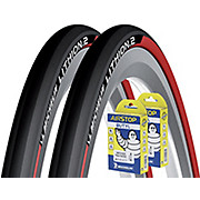Michelin Lithion 2 Red 23c Road Tyres +2 Tubes