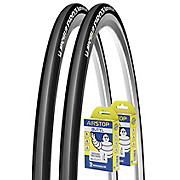 Michelin Pro 3 Black-Grey 23c Tyres +2 Tubes