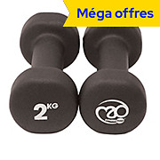 Fitness-Mad Black Neoprene Dumbells Pair 2kg