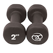 Fitness-Mad Black Neoprene Dumbells Pair 2kg