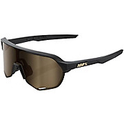 100 S2 Matte Black Gold Mirror Sunglasses 2022